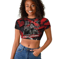 Stokely Carmichael Raglan Cropped T shirt Graphic Design Black Power Quote Powerful Speech Civil Rights - Wonder Print Shop