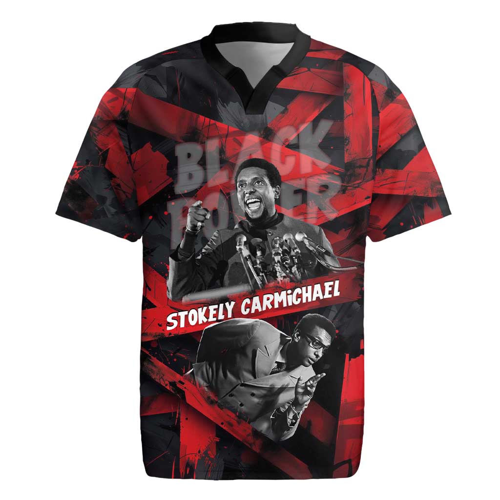 Stokely Carmichael Rugby Jersey Graphic Design Black Power Quote Powerful Speech Civil Rights - Wonder Print Shop