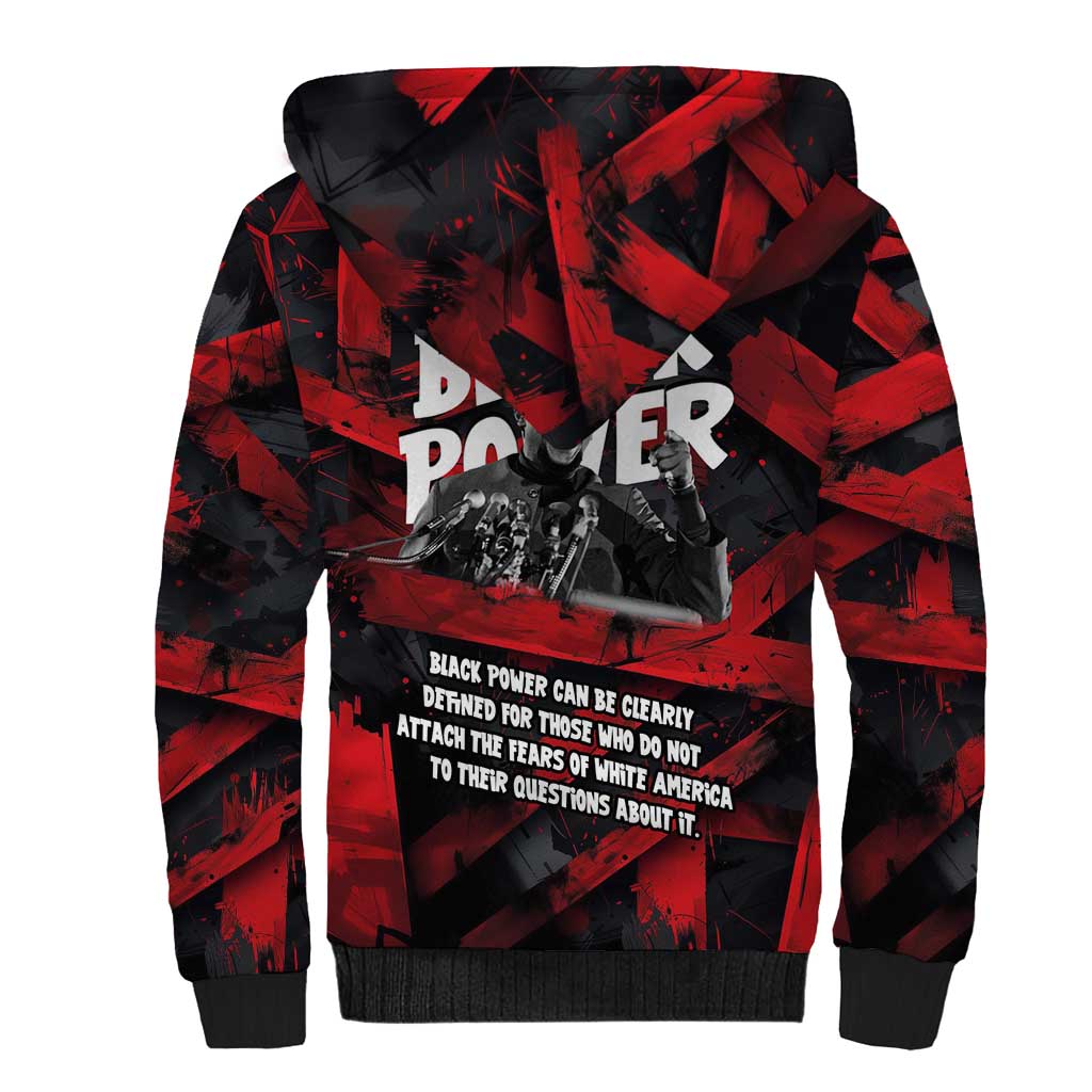 Stokely Carmichael Sherpa Hoodie Graphic Design Black Power Quote Powerful Speech Civil Rights - Wonder Print Shop