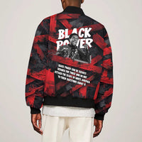 Stokely Carmichael Sleeve Zip Bomber Jacket Graphic Design Black Power Quote Powerful Speech Civil Rights - Wonder Print Shop