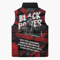 Stokely Carmichael Sleeveless Puffer Jacket Graphic Design Black Power Quote Powerful Speech Civil Rights - Wonder Print Shop