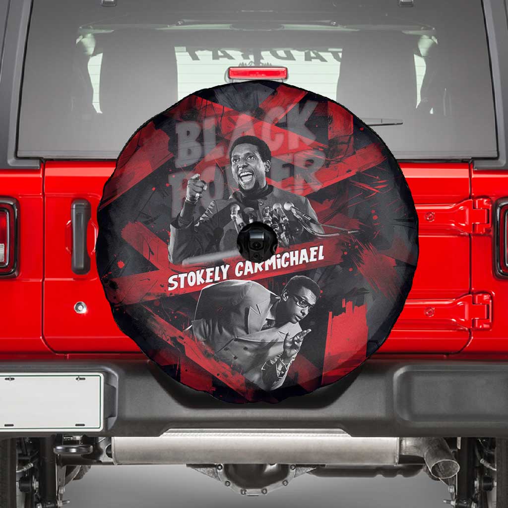 Stokely Carmichael Spare Tire Cover Graphic Design Black Power Quote Powerful Speech Civil Rights - Wonder Print Shop