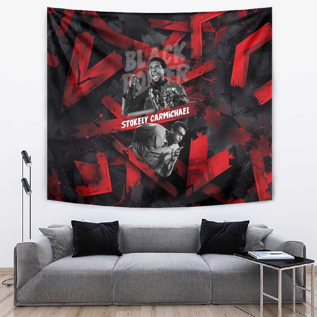 Stokely Carmichael Tapestry Graphic Design Black Power Quote Powerful Speech Civil Rights - Wonder Print Shop