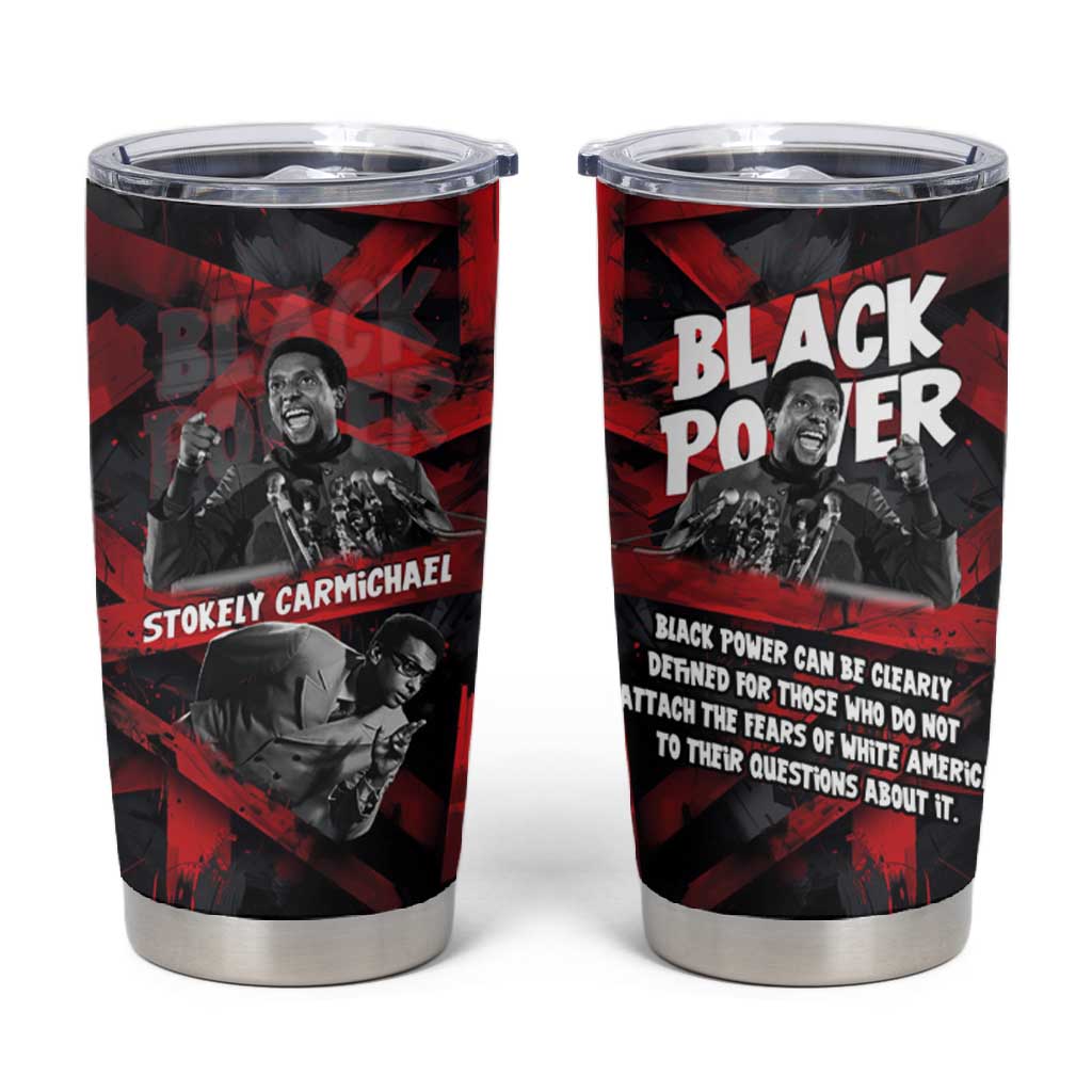 Stokely Carmichael Tumbler Cup Graphic Design Black Power Quote Powerful Speech Civil Rights - Wonder Print Shop
