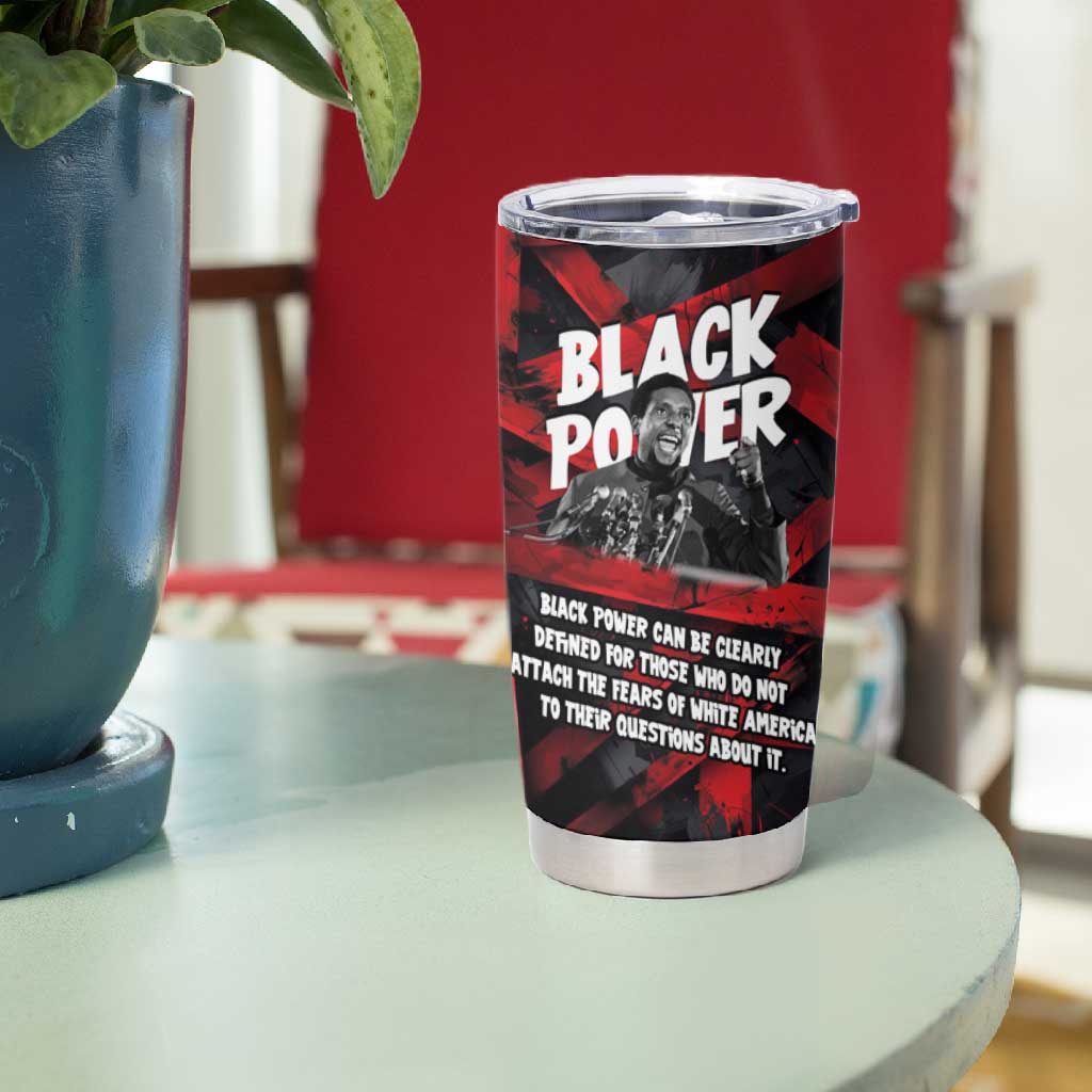 Stokely Carmichael Tumbler Cup Graphic Design Black Power Quote Powerful Speech Civil Rights - Wonder Print Shop