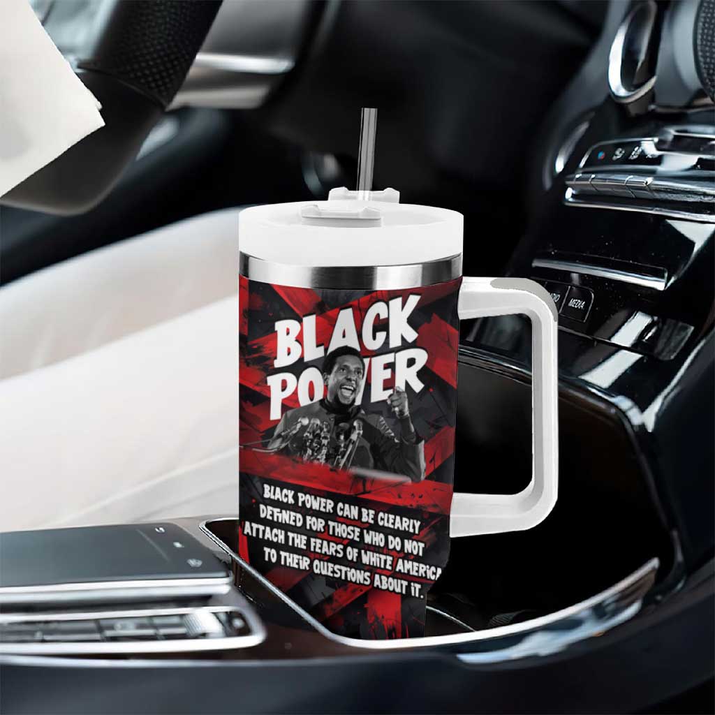 Stokely Carmichael Tumbler With Handle Graphic Design Black Power Quote Powerful Speech Civil Rights - Wonder Print Shop