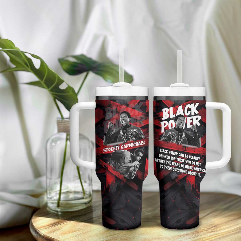 Stokely Carmichael Tumbler With Handle Graphic Design Black Power Quote Powerful Speech Civil Rights - Wonder Print Shop