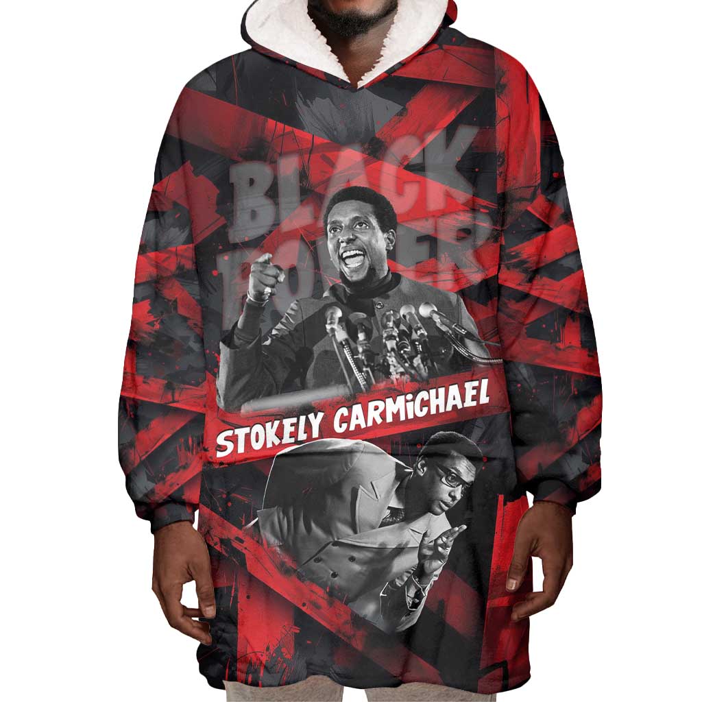 Stokely Carmichael Wearable Blanket Hoodie Graphic Design Black Power Quote Powerful Speech Civil Rights - Wonder Print Shop