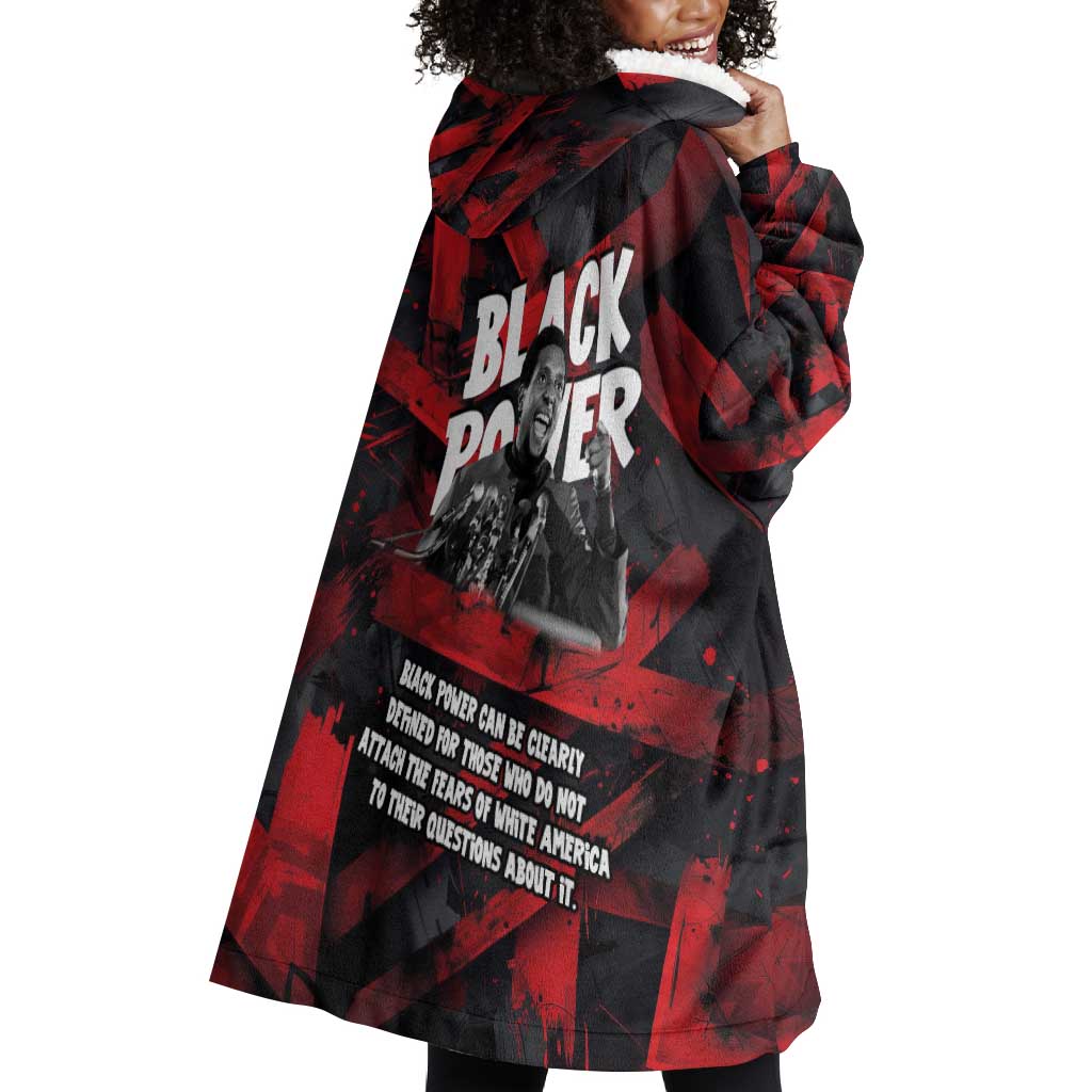 Stokely Carmichael Wearable Blanket Hoodie Graphic Design Black Power Quote Powerful Speech Civil Rights - Wonder Print Shop