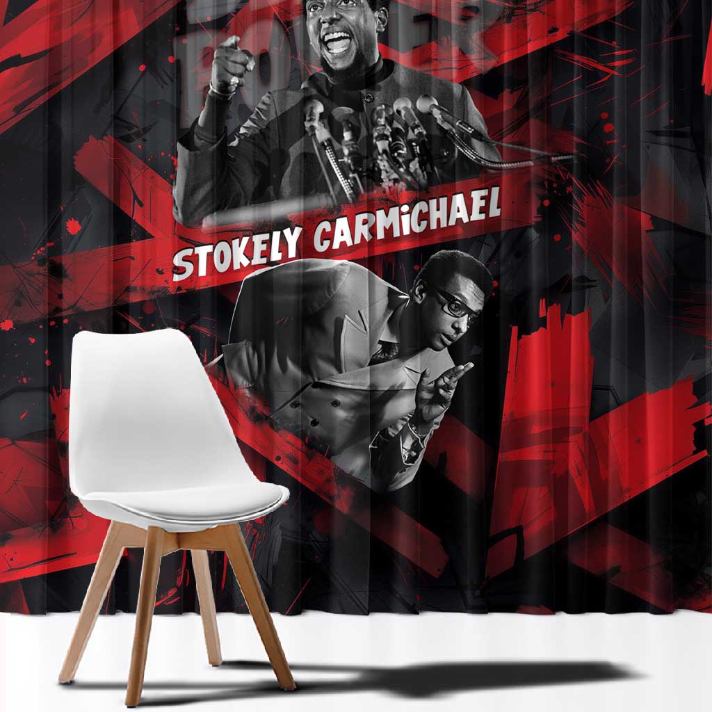 Stokely Carmichael Window Curtain Graphic Design Black Power Quote Powerful Speech Civil Rights - Wonder Print Shop