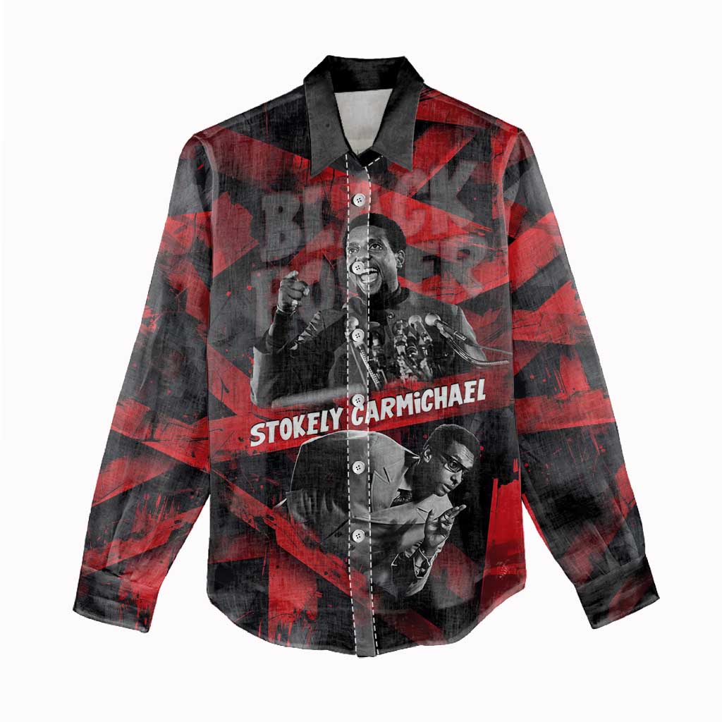 Stokely Carmichael Women Casual Shirt Graphic Design Black Power Quote Powerful Speech Civil Rights - Wonder Print Shop
