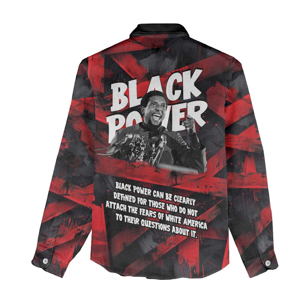 Stokely Carmichael Women Casual Shirt Graphic Design Black Power Quote Powerful Speech Civil Rights - Wonder Print Shop