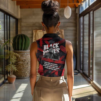 Stokely Carmichael Women Sleeveless Polo Shirt Graphic Design Black Power Quote Powerful Speech Civil Rights - Wonder Print Shop