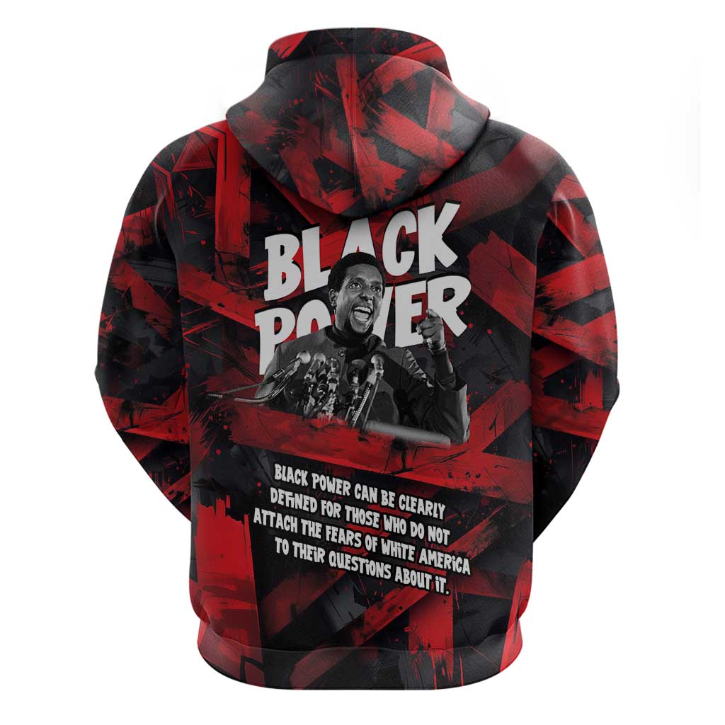 Stokely Carmichael Zip Hoodie Graphic Design Black Power Quote Powerful Speech Civil Rights - Wonder Print Shop