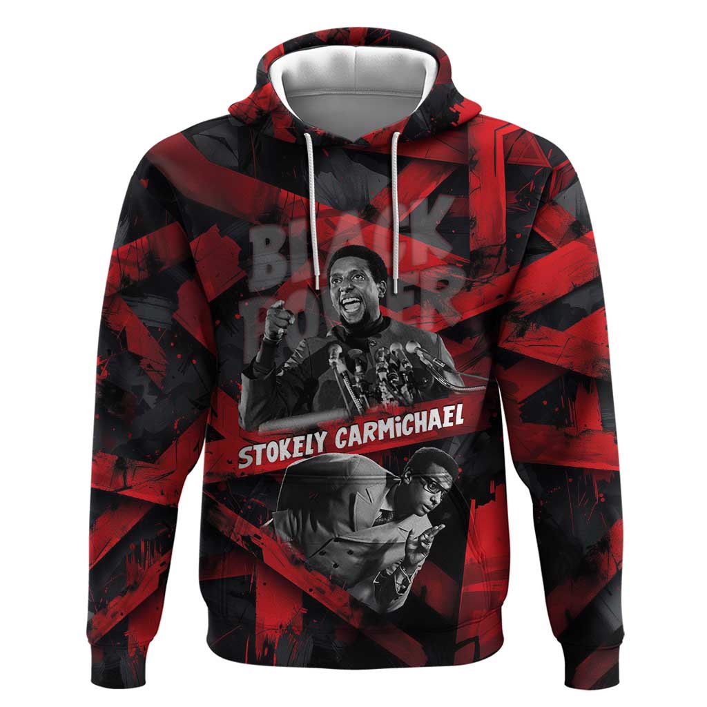 Stokely Carmichael Zip Hoodie Graphic Design Black Power Quote Powerful Speech Civil Rights - Wonder Print Shop