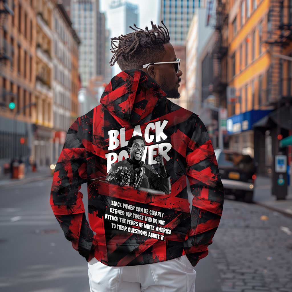 Stokely Carmichael Zip Hoodie Graphic Design Black Power Quote Powerful Speech Civil Rights - Wonder Print Shop