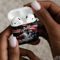 Stokely Carmichael AirPods Case American Flag Background Black Power Quote Civil Rights Leader Powerful Speech - Wonder Print Shop