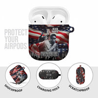 Stokely Carmichael AirPods Case American Flag Background Black Power Quote Civil Rights Leader Powerful Speech - Wonder Print Shop