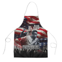Stokely Carmichael Apron American Flag Background Black Power Quote Civil Rights Leader Powerful Speech - Wonder Print Shop