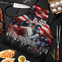 Stokely Carmichael Apron American Flag Background Black Power Quote Civil Rights Leader Powerful Speech - Wonder Print Shop