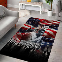 Stokely Carmichael Area Rug American Flag Background Black Power Quote Civil Rights Leader Powerful Speech - Wonder Print Shop