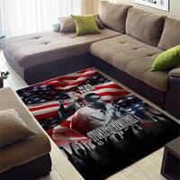 Stokely Carmichael Area Rug American Flag Background Black Power Quote Civil Rights Leader Powerful Speech - Wonder Print Shop