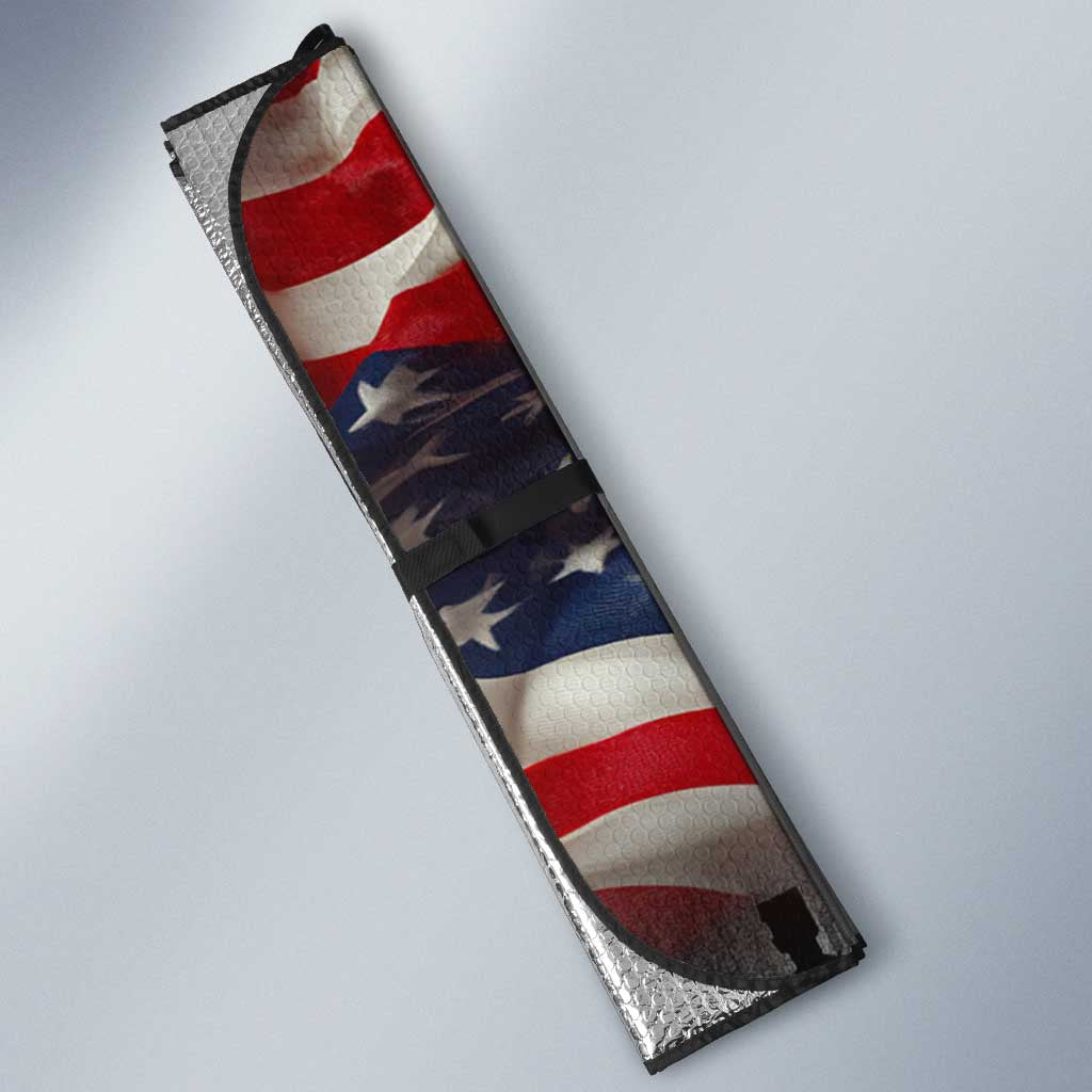 Stokely Carmichael Auto Sun Shade American Flag Background Black Power Quote Civil Rights Leader Powerful Speech - Wonder Print Shop