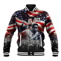 Stokely Carmichael Baseball Jacket American Flag Background Black Power Quote Civil Rights Leader Powerful Speech - Wonder Print Shop