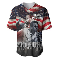 Stokely Carmichael Baseball Jersey American Flag Background Black Power Quote Civil Rights Leader Powerful Speech - Wonder Print Shop