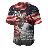 Stokely Carmichael Baseball Jersey American Flag Background Black Power Quote Civil Rights Leader Powerful Speech - Wonder Print Shop