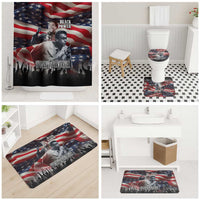 Stokely Carmichael Bathroom Set American Flag Background Black Power Quote Civil Rights Leader Powerful Speech - Wonder Print Shop