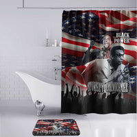 Stokely Carmichael Bathroom Set American Flag Background Black Power Quote Civil Rights Leader Powerful Speech - Wonder Print Shop