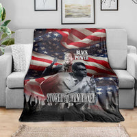 Stokely Carmichael Blanket American Flag Background Black Power Quote Civil Rights Leader Powerful Speech - Wonder Print Shop
