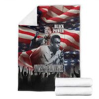 Stokely Carmichael Blanket American Flag Background Black Power Quote Civil Rights Leader Powerful Speech - Wonder Print Shop