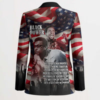 Stokely Carmichael Blazer American Flag Background Black Power Quote Civil Rights Leader Powerful Speech - Wonder Print Shop