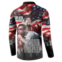 Stokely Carmichael Button Sweatshirt American Flag Background Black Power Quote Civil Rights Leader Powerful Speech