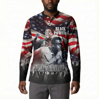 Stokely Carmichael Button Sweatshirt American Flag Background Black Power Quote Civil Rights Leader Powerful Speech