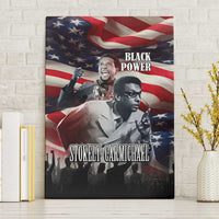 Stokely Carmichael Canvas Wall Art American Flag Background Black Power Quote Civil Rights Leader Powerful Speech - Wonder Print Shop