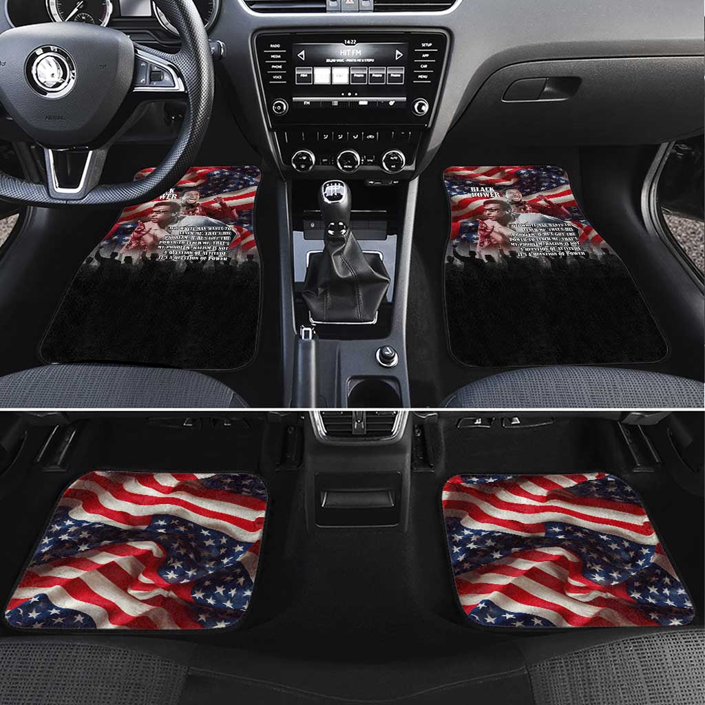 Stokely Carmichael Car Mats American Flag Background Black Power Quote Civil Rights Leader Powerful Speech - Wonder Print Shop