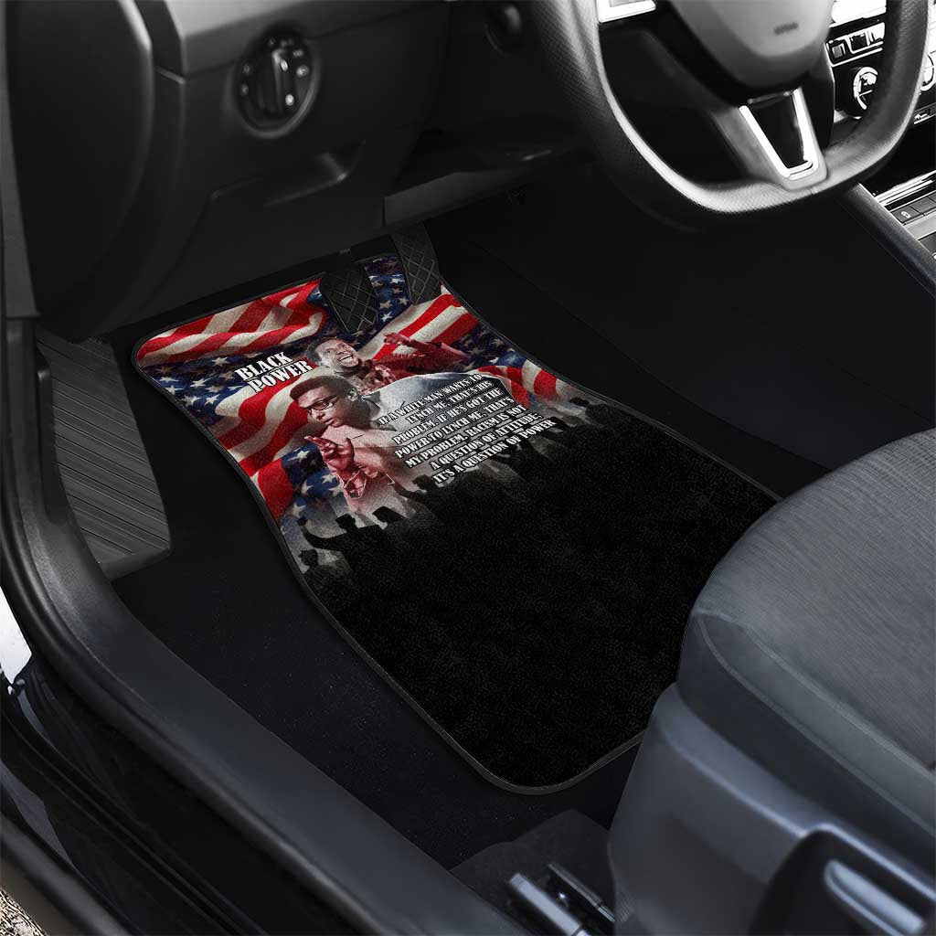 Stokely Carmichael Car Mats American Flag Background Black Power Quote Civil Rights Leader Powerful Speech - Wonder Print Shop