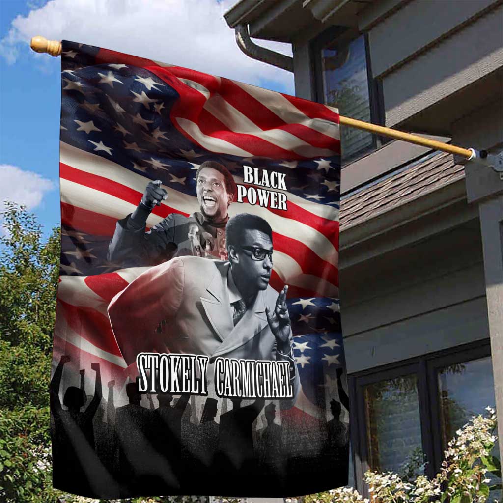 Stokely Carmichael Garden Flag American Flag Background Black Power Quote Civil Rights Leader Powerful Speech - Wonder Print Shop