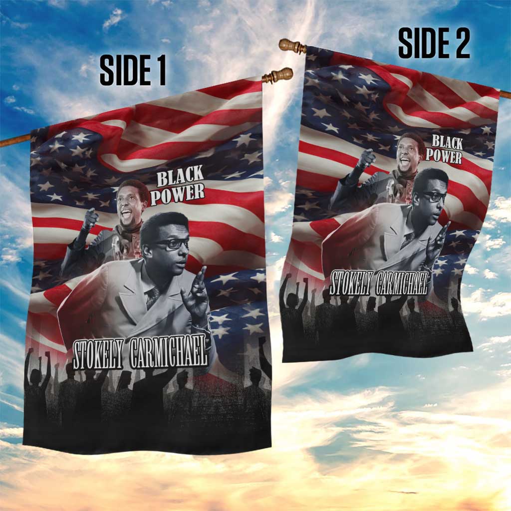 Stokely Carmichael Garden Flag American Flag Background Black Power Quote Civil Rights Leader Powerful Speech - Wonder Print Shop