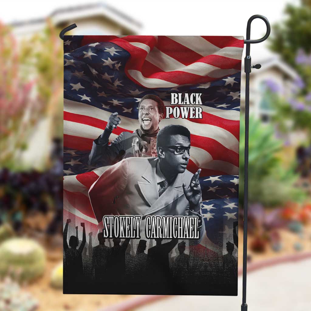 Stokely Carmichael Garden Flag American Flag Background Black Power Quote Civil Rights Leader Powerful Speech - Wonder Print Shop