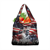 Stokely Carmichael Grocery Bag American Flag Background Black Power Quote Civil Rights Leader Powerful Speech - Wonder Print Shop
