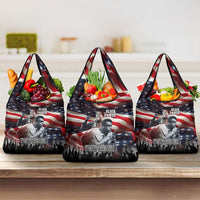 Stokely Carmichael Grocery Bag American Flag Background Black Power Quote Civil Rights Leader Powerful Speech - Wonder Print Shop