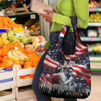 Stokely Carmichael Grocery Bag American Flag Background Black Power Quote Civil Rights Leader Powerful Speech - Wonder Print Shop