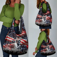 Stokely Carmichael Grocery Bag American Flag Background Black Power Quote Civil Rights Leader Powerful Speech - Wonder Print Shop
