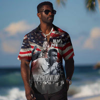 Stokely Carmichael Hawaiian Shirt American Flag Background Black Power Quote Civil Rights Leader Powerful Speech - Wonder Print Shop