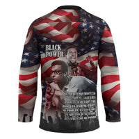 Stokely Carmichael Hockey Jersey American Flag Background Black Power Quote Civil Rights Leader Powerful Speech - Wonder Print Shop