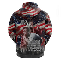 Stokely Carmichael Hoodie American Flag Background Black Power Quote Civil Rights Leader Powerful Speech - Wonder Print Shop